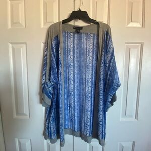Lane Bryant Blue and Gray Kimono